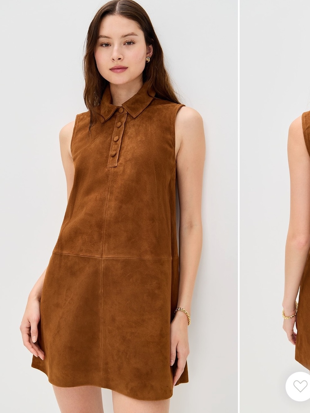 FRAME The Suede City Shift in Sepia